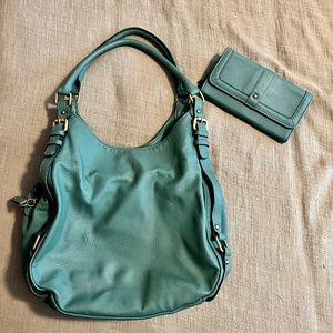 Vegan Leather purse wallet combo